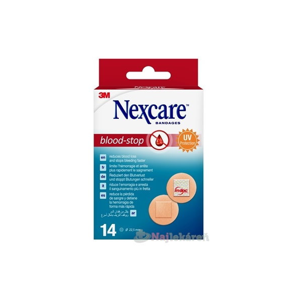 3M Nexcare Blood-Stop kruhové náplasti 22,5 mm 14 ks