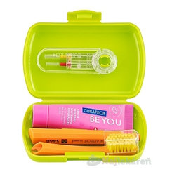 CURAPROX Travel set zelený dvojdržák