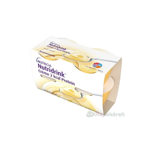 Nutridrink Crème 2 kcal Protein s banánovou příchutí 24 x 200 g