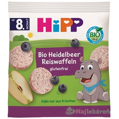 HiPP BIO borůvkové rýžové oplatky 8m+ 30 g