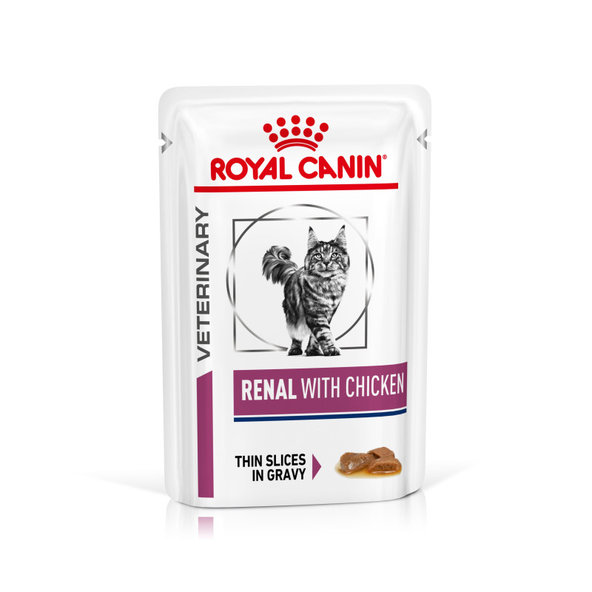 Royal Canin Renal Chicken in Gravy kapsičky v omáčce pro kočky na podporu funkce ledvin 12×85 g