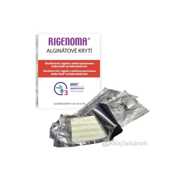 Rigenoma Alginátové krytí  10 × 10 cm 5 ks