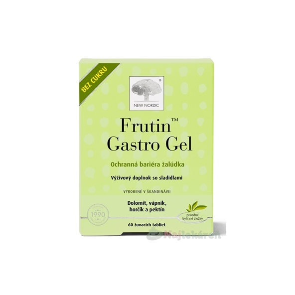 New Nordic Frutin Gastro Gel žvýkací tablety 60 ks