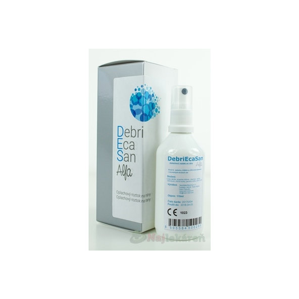DebriEcaSan Alfa oplachový roztok na rány 115 ml