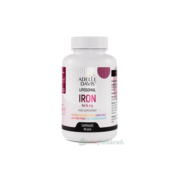 ADELLE DAVIS Liposomal IRON železo 14 mg 60 kapslí