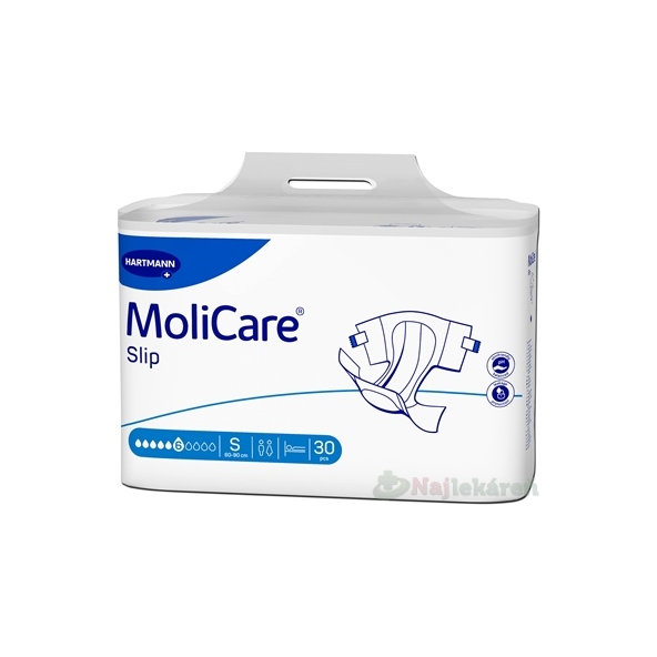 MoliCare Slip extra plus 6 kapek S 60–90 cm 30 ks