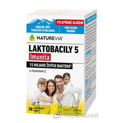 Naturevia Laktobacily 5 Imunita s vitamínem C 30 kapslí