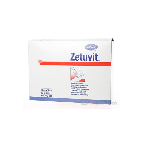 ZETUVIT nesterilní savá komprese 10 × 10 cm 30 ks