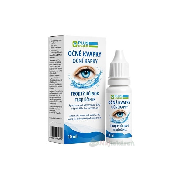 Plus Lekáreň Oční kapky trojitý účinek 10 ml
