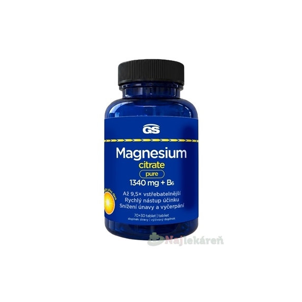 GS Magnesium Citrate Pure 1340 mg + B6 70+30 tablet