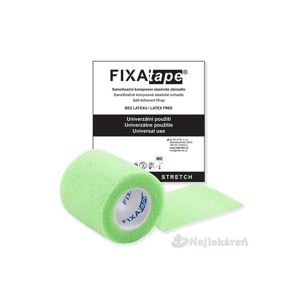 FIXAtape STRETCH samofixační obínadlo zelené 5 cm × 450 cm 1 ks