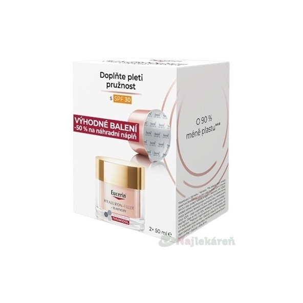 Eucerin Hyaluron-Filler + Elasticity Rosé denní krém 50 ml + náplň
