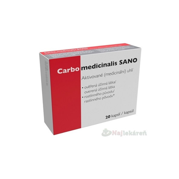 Carbo Medicinalis Sano 20 kapslí