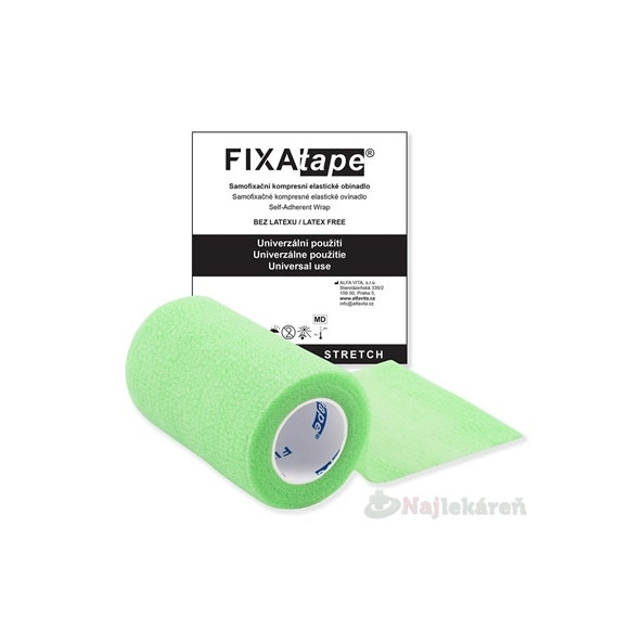 FIXAtape STRETCH Samofixační obínadlo zelené 7,5cm x 450cm 1 ks