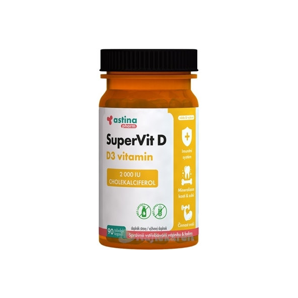 Astina Pharm SuperVit D3 vitamin 2000 IU 90 kapslí