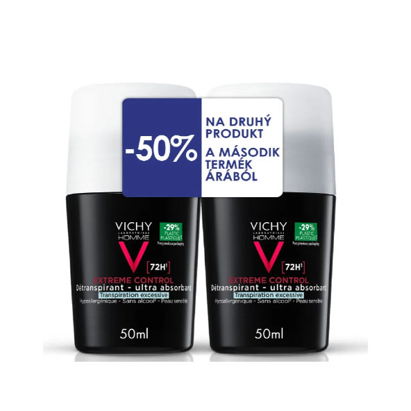 VICHY Homme 72h Extreme Control 2×50 ml