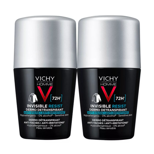 VICHY Homme Invisible Resist 72H antiperspirant pro muže 2x50 ml