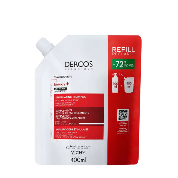 VICHY Dercos Energy+ šampon náhradní náplň 400 ml