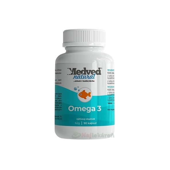 Medveď natural Omega 3 90 kapslí