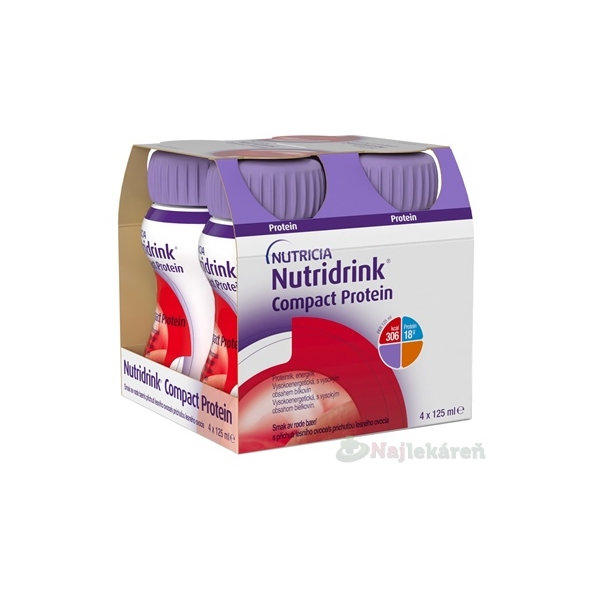 Nutridrink Compact Protein s příchutí lesního ovoce 4 x 125 ml