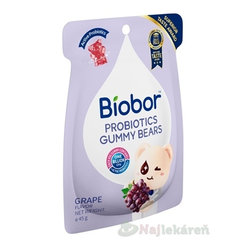 Biobor Probiotics želé medvídci hroznová příchuť 45 g