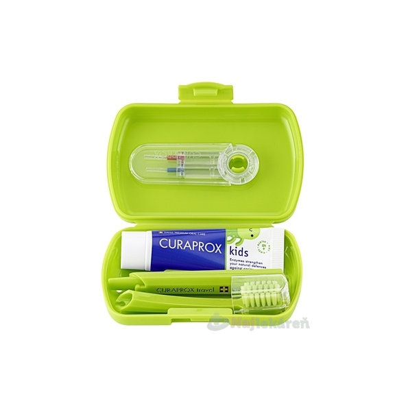 Curaprox Kids Travel Set cestovní sada zelená