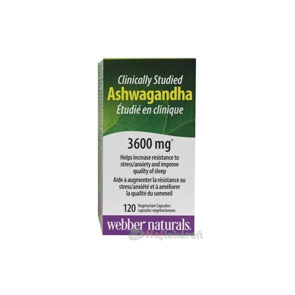 Webber Naturals Ashwagandha 120 kapslí