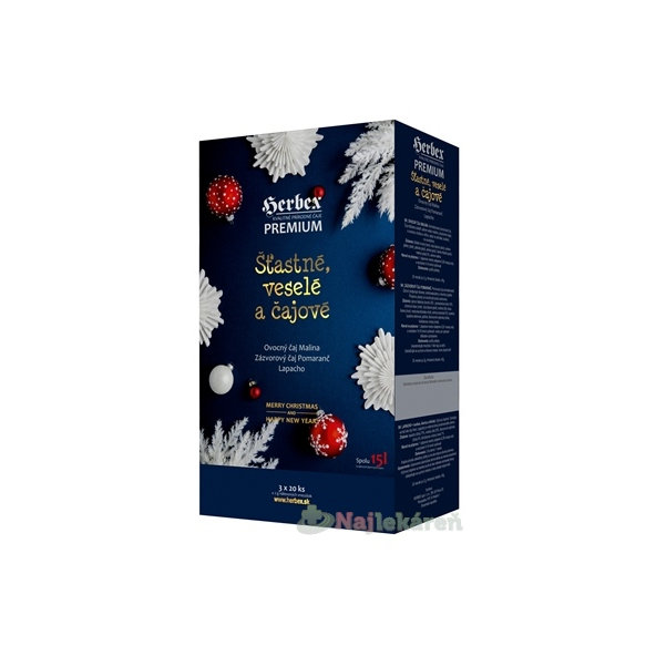 HERBEX Premium šťastné veselé a čajové čaje sada 3x20 ks