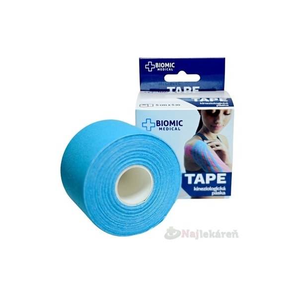 BIOMIC TAPE Kineziologická tejpovací páska modrá 5 cm x 5 m