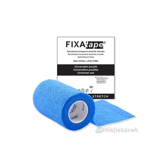 FIXAtape STRETCH Samofixační obínadlo modré 7,5cm x 450cm 1 ks