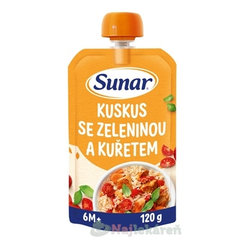 Sunar kuskus se zeleninou a kuřecím masem 6m+ 120 g