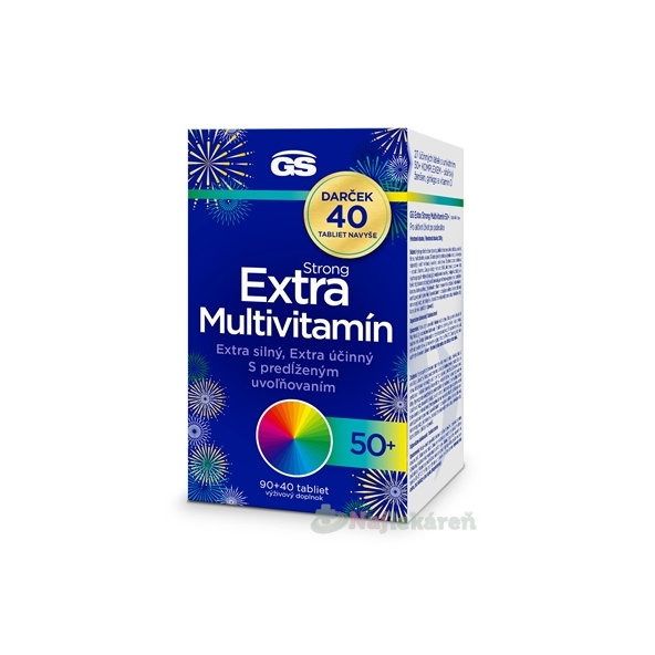 GS Extra Strong Multivitamin 50+ Dárek 90 + 40 tablet navíc