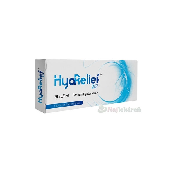 HyaRelief 2,5% gel hyaluronátu sodného 75 mg 3 ml