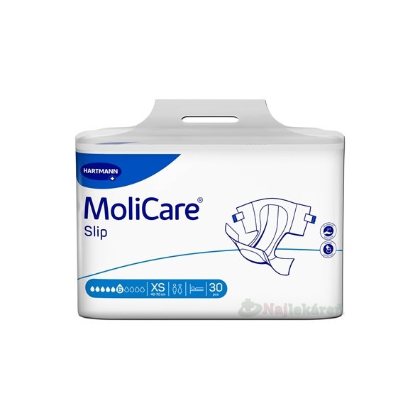 MoliCare Slip Extra Plus 6 kapek XS 40–70 cm 30 ks