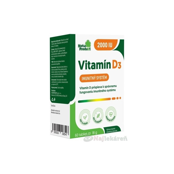 NaturProdukt Vitamín D3 2000 IU 60 tablet