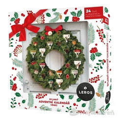 LEROS Bylinný adventní kalendář věnec 6 set 45,5 g