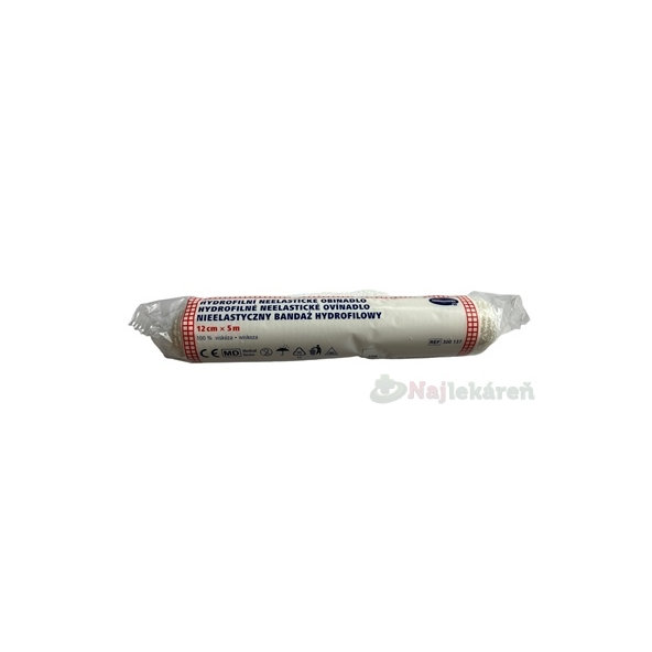 Hydrofilní neelastické pletené obinadlo nesterilní 12 cm × 5 m 1 ks
