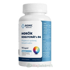 BIOMIC HOŘČÍK bisglycinát + Vitamín B6 90 kapslí