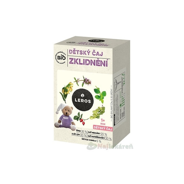 Leros BIO dětský čaj Uklidnění 1+ r 20x1,8 g
