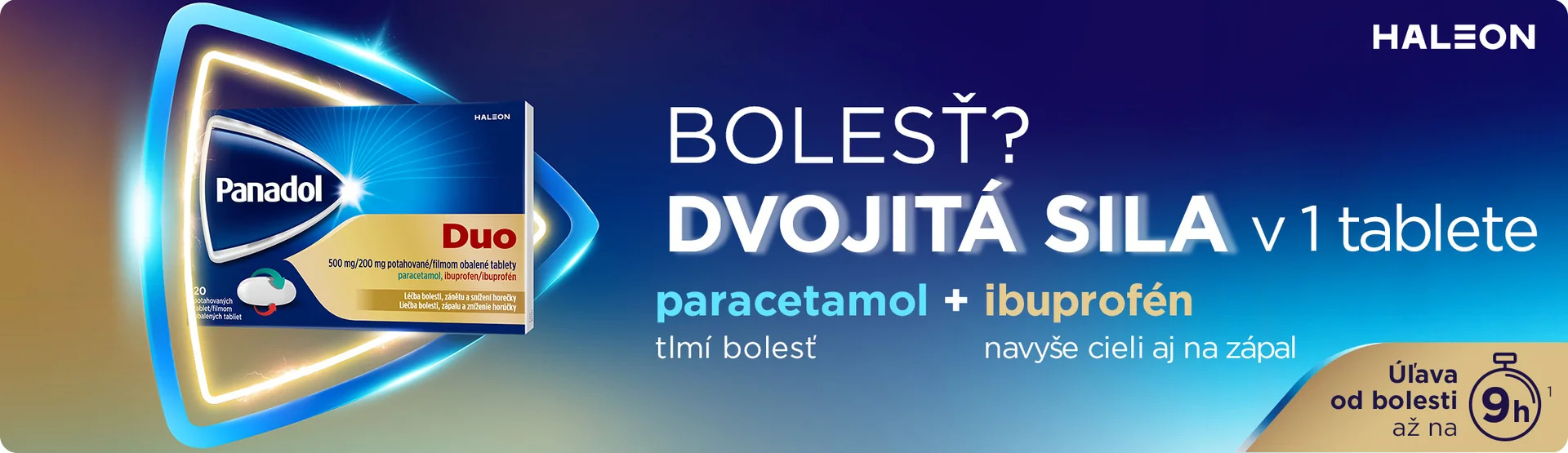 Panadol Duo síla v jedné tabletě